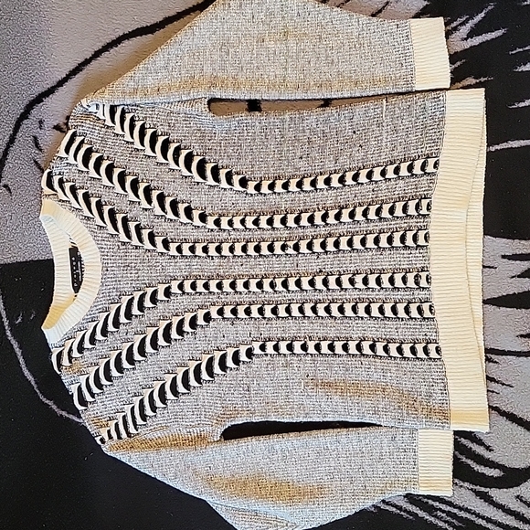 Protege' Other - Protege' mens textured sweater vintage XL black and white